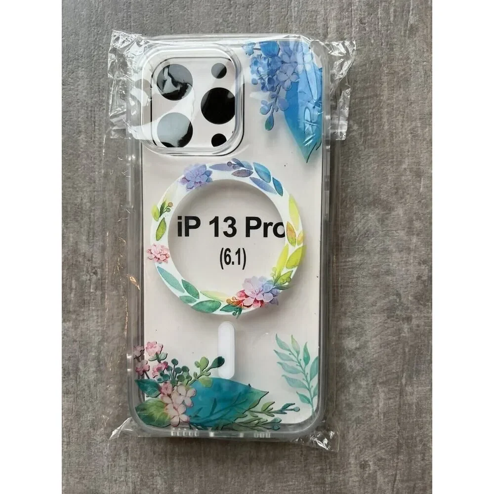 Los Angeles Boutique Transparent Clear Magnetic Mag Safe iPhone 13 Pro Case Boho